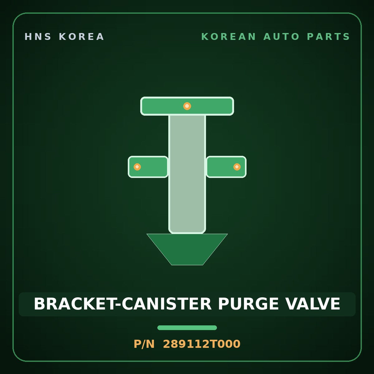 Genuine Mobis BRACKET-CANISTER PURGE VALVE 289112T000 for G70 2020 HNS Parts Korea