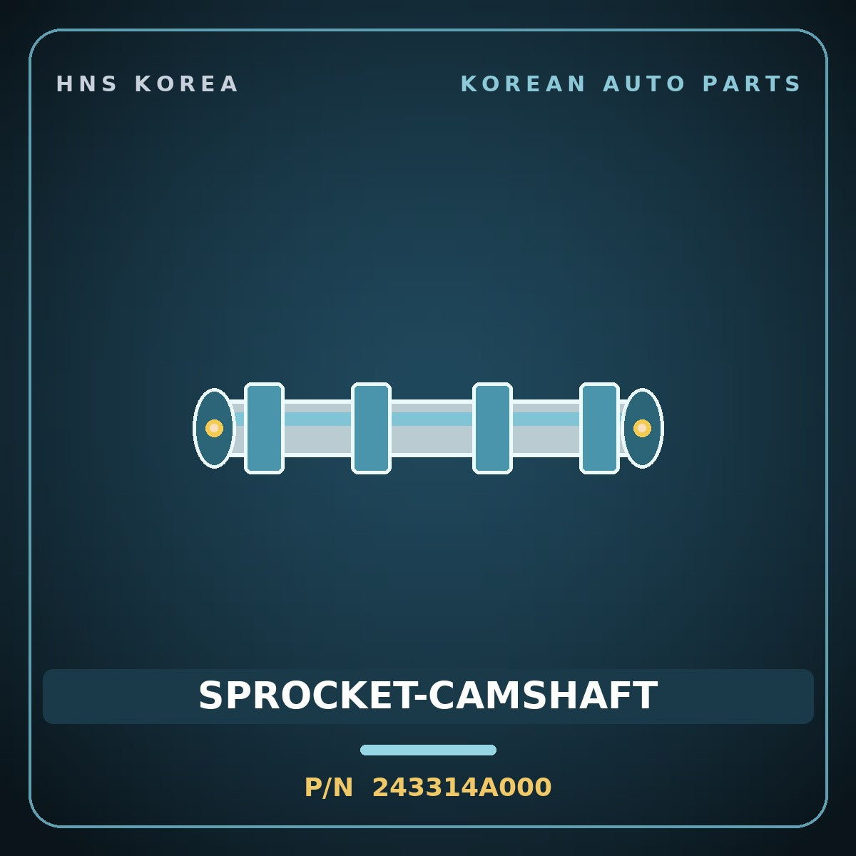 Genuine Mobis SPROCKET-CAMSHAFT 243314A000 for Bongo 2002 HNS Parts Korea