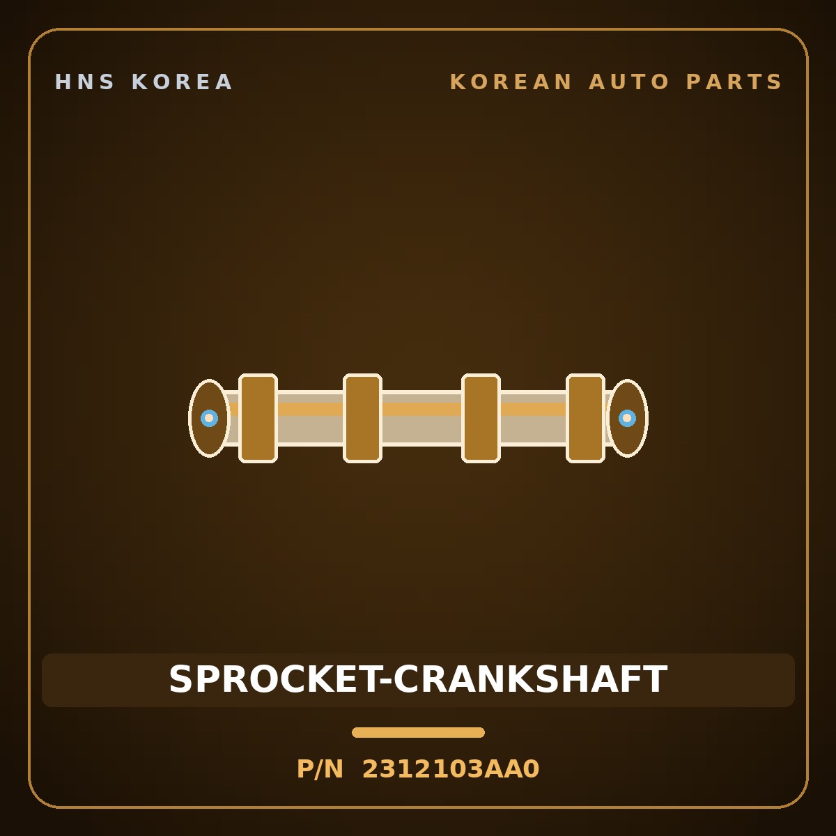 Genuine Mobis SPROCKET-CRANKSHAFT 2312103AA0 for Accent 2011 HNS Parts Korea