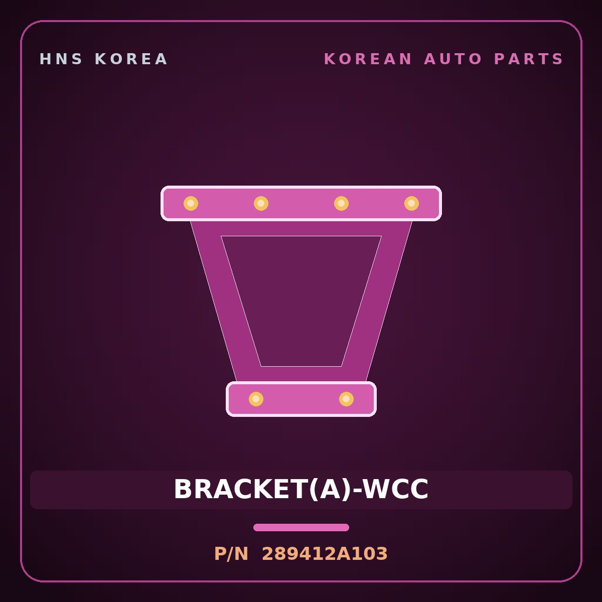 Genuine Mobis BRACKET(A)-WCC 289412A103 for Avante 2006 HNS Parts Korea