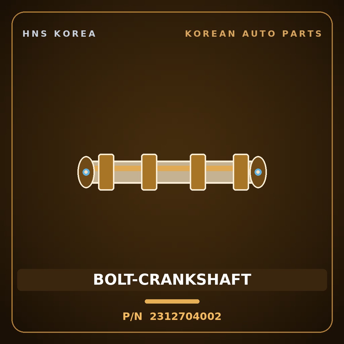 Genuine Mobis BOLT-CRANKSHAFT 2312704002 for Accent 2015 HNS Parts Korea