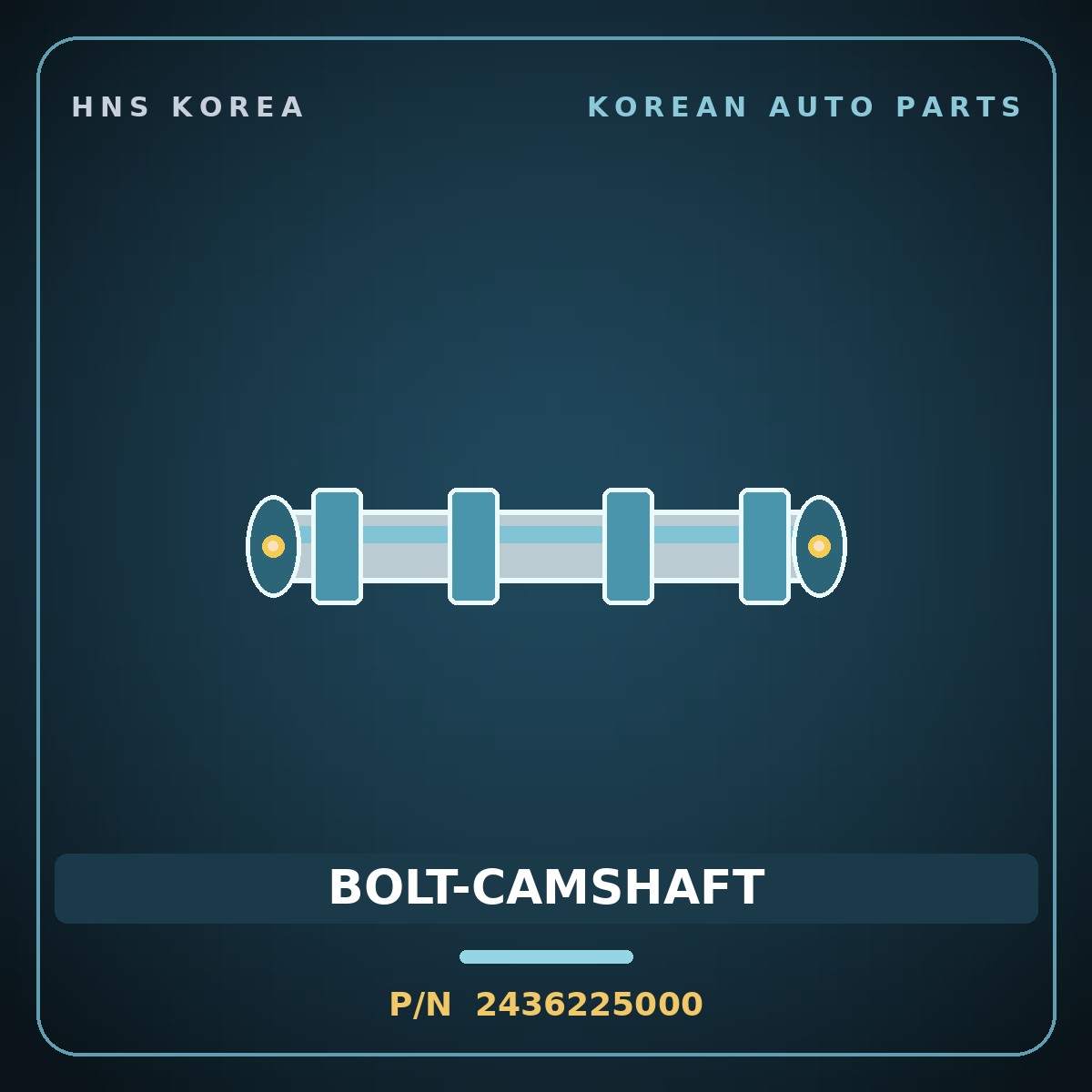 Genuine Mobis BOLT-CAMSHAFT 2436225000 for Bongo 2006 HNS Parts Korea