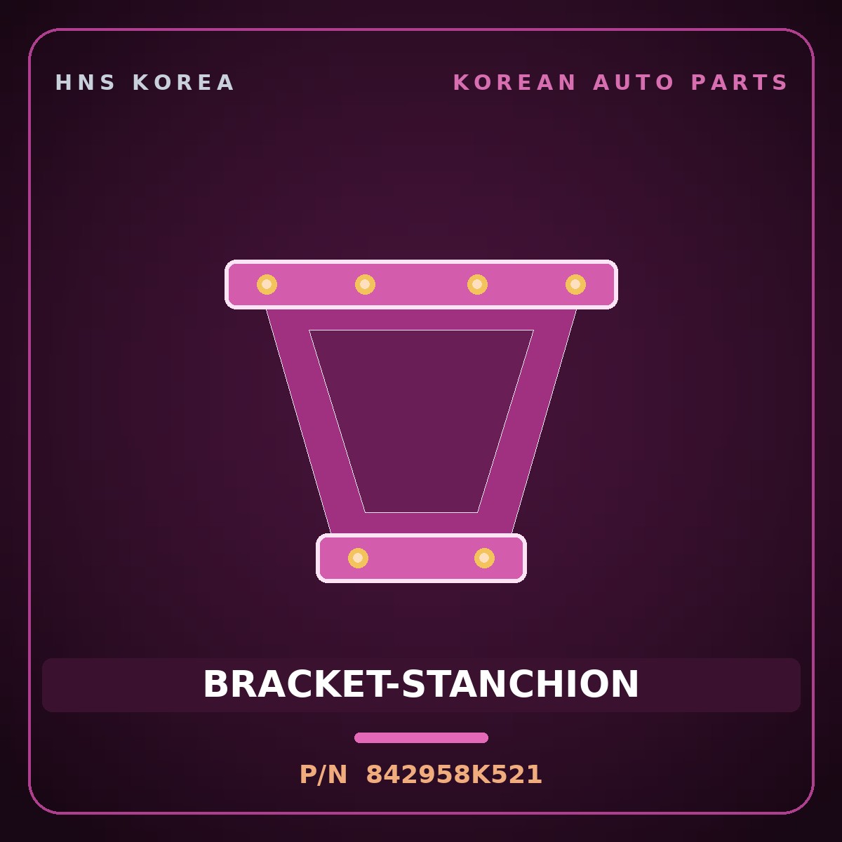 Genuine Mobis BRACKET-STANCHION 842958K521 for Aero City 2008 HNS Parts Korea