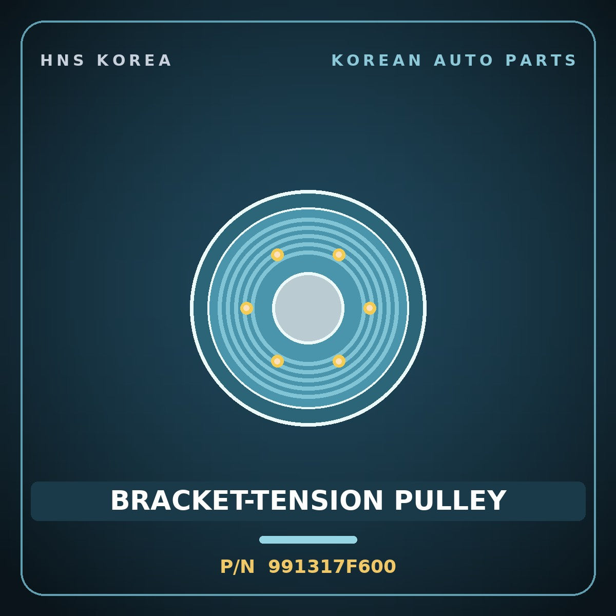 Genuine Mobis BRACKET-TENSION PULLEY 991317F600 for 11-Ton Truck 1998 HNS Parts Korea