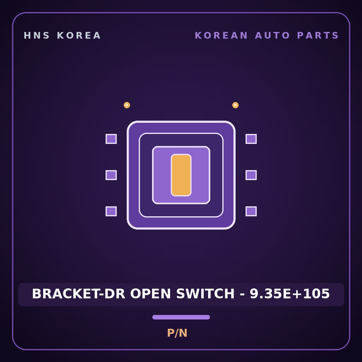 Genuine Mobis BRACKET-DR OPEN SWITCH - 9.35E+105  for Universe 2019 HNS Parts Korea