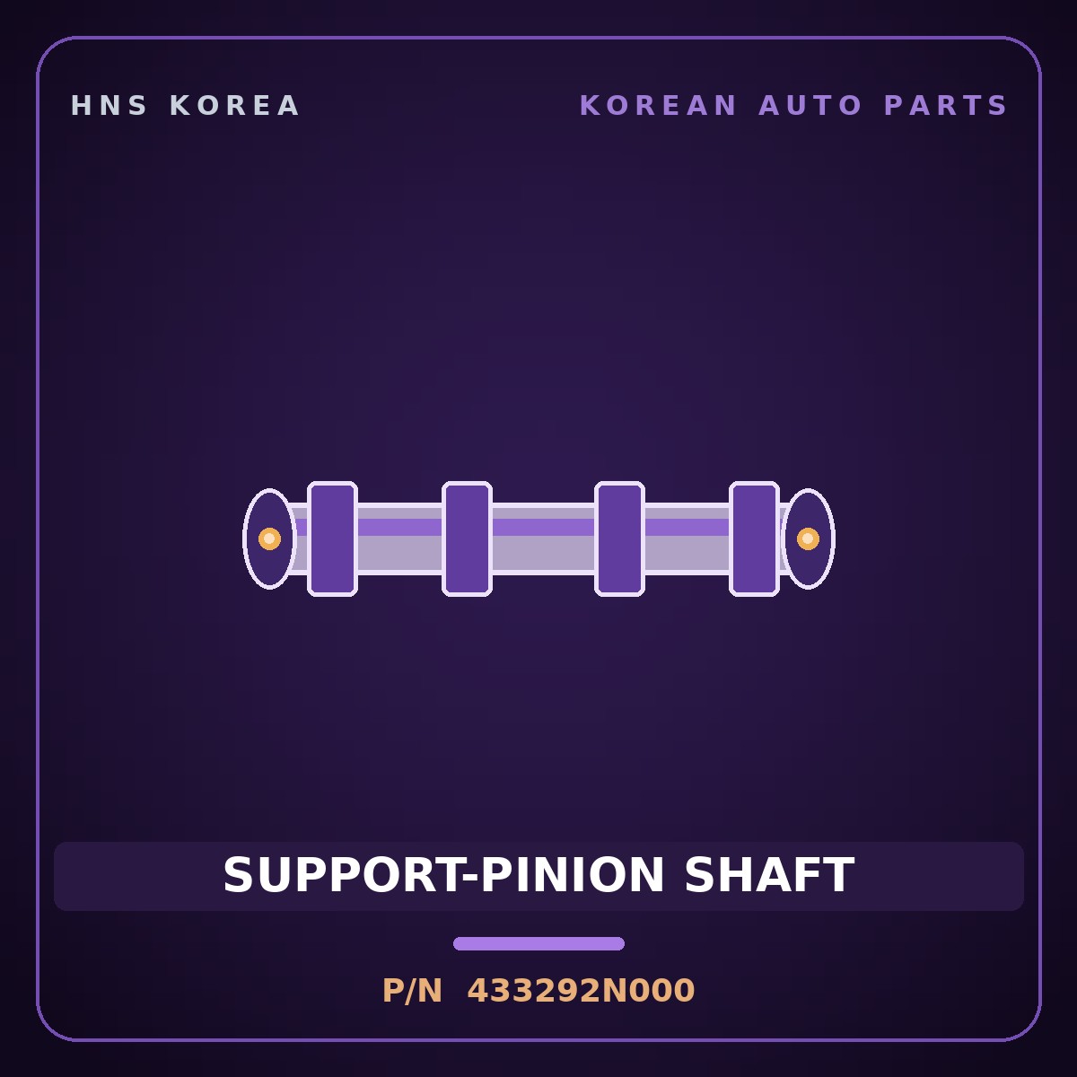 Genuine Mobis SUPPORT-PINION SHAFT 433292N000 for Avante 2018 HNS Parts Korea