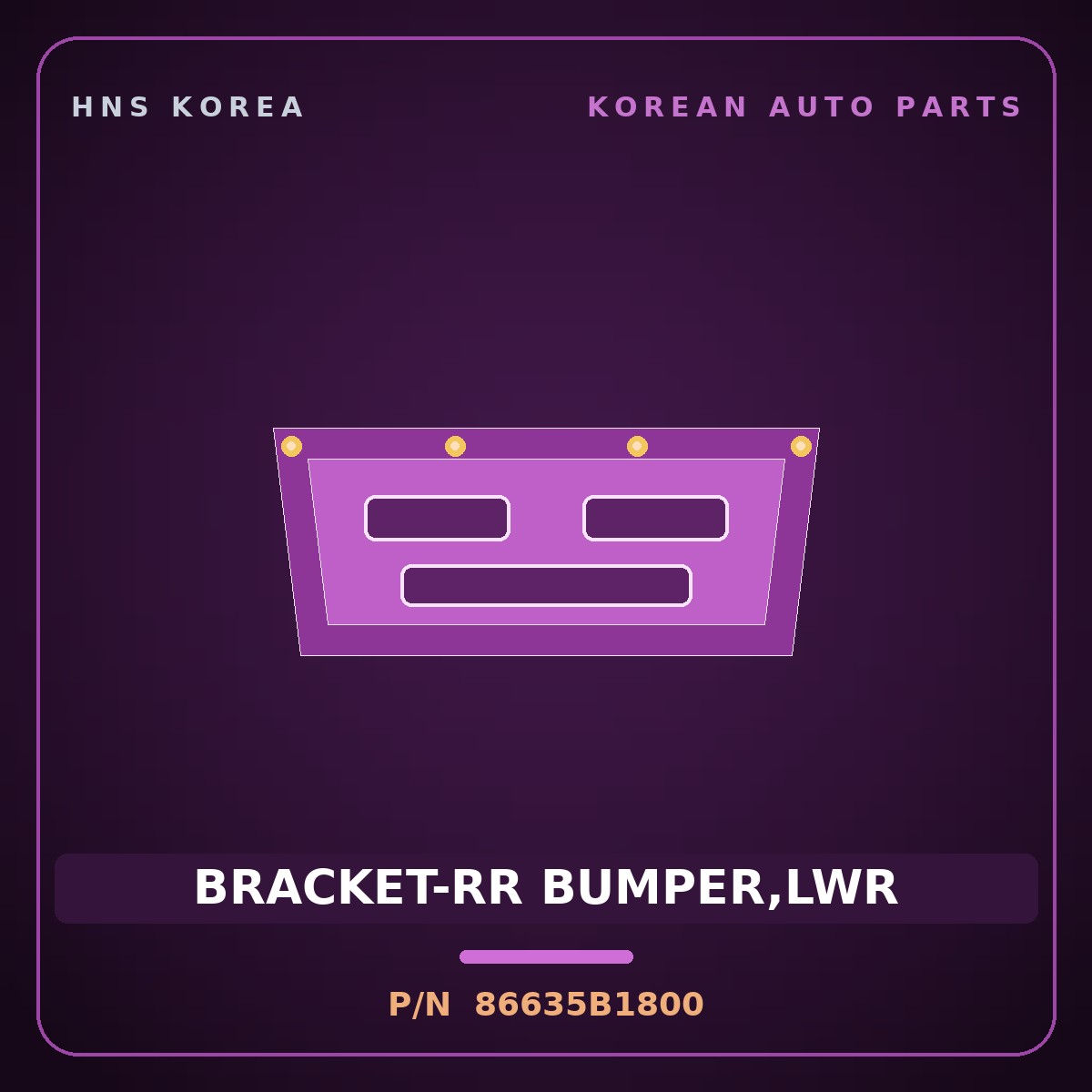 Genuine Mobis BRACKET-RR BUMPER,LWR 86635B1800 for G80 2016 HNS Parts Korea