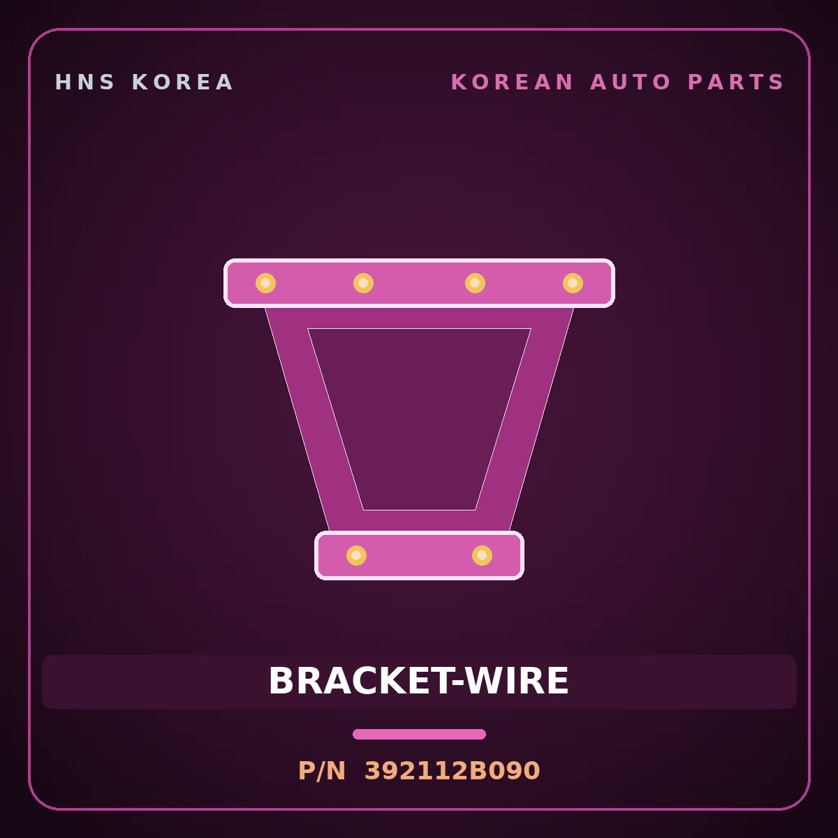 Genuine Mobis BRACKET-WIRE 392112B090 for Veloster 2011 HNS Parts Korea