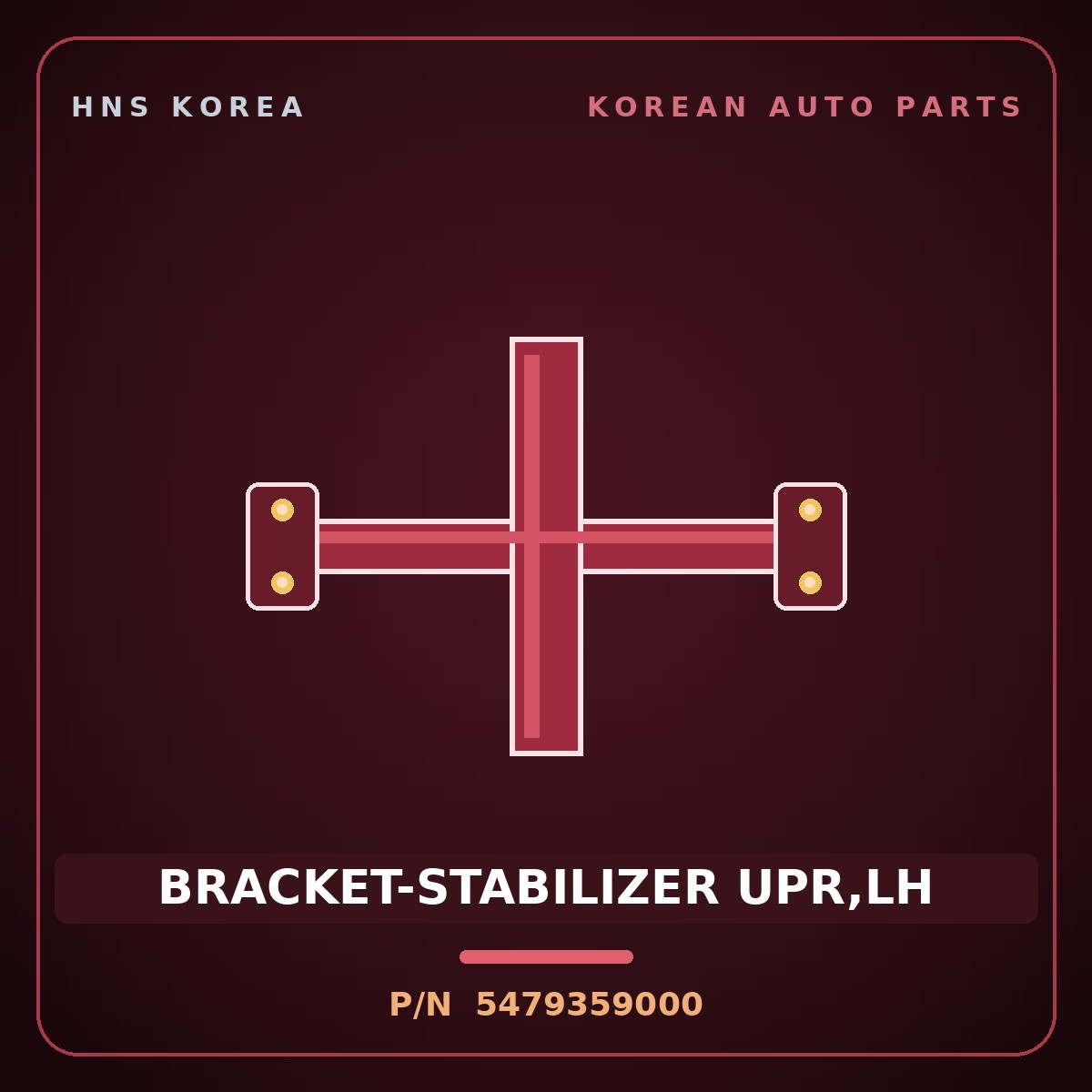 Genuine Mobis BRACKET-STABILIZER UPR,LH 5479359000 for Solati 2014 HNS Parts Korea