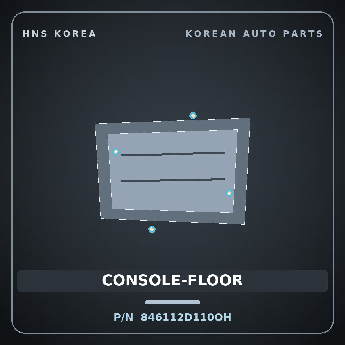 Genuine Mobis CONSOLE-FLOOR 846112D110OH for Elantra 2000 HNS Parts Korea