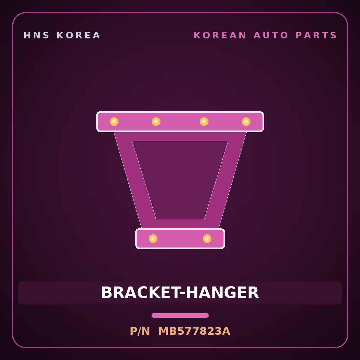 Genuine Mobis BRACKET-HANGER MB577823A for Galloper 1998 HNS Parts Korea