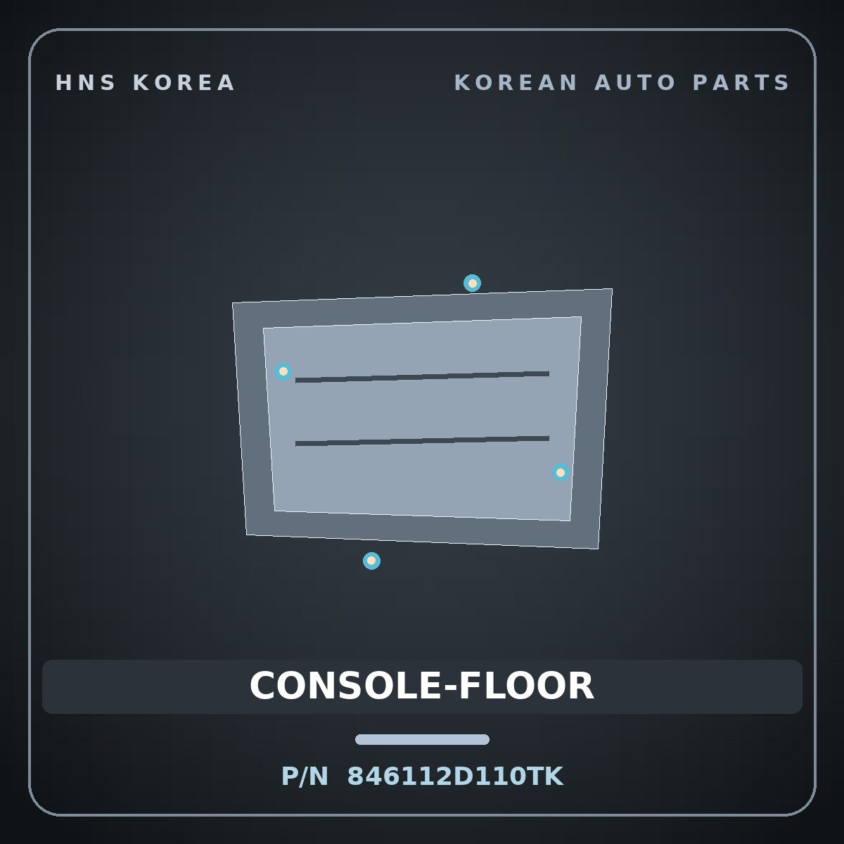 Genuine Mobis CONSOLE-FLOOR 846112D110TK for Elantra 2000 HNS Parts Korea