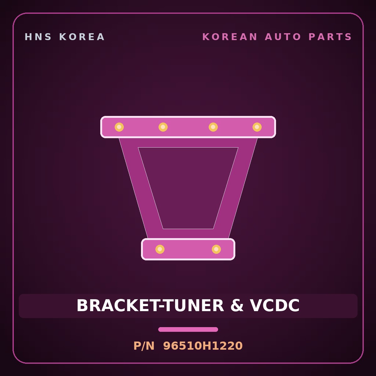 Genuine Mobis BRACKET-TUNER & VCDC 96510H1220 for Terracan 2000 HNS Parts Korea