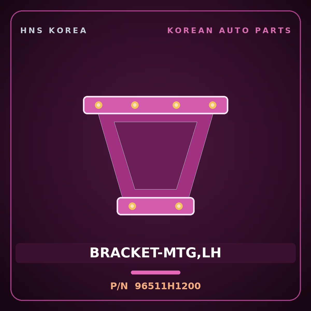 Genuine Mobis BRACKET-MTG,LH 96511H1200 for Terracan 2000 HNS Parts Korea