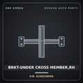 Genuine Mobis BRKT-UNDER CROSS MEMBER,RH 6248259000 for Solati 2014 HNS Parts Korea