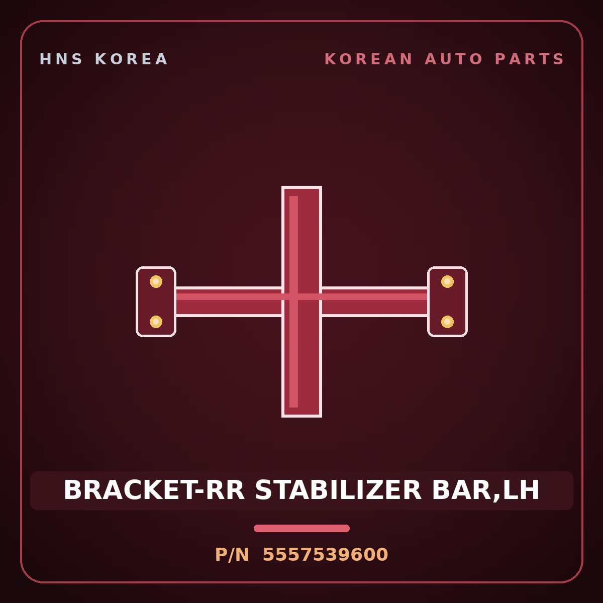 Genuine Mobis BRACKET-RR STABILIZER BAR,LH 5557539600 for Grandeur 1999 HNS Parts Korea