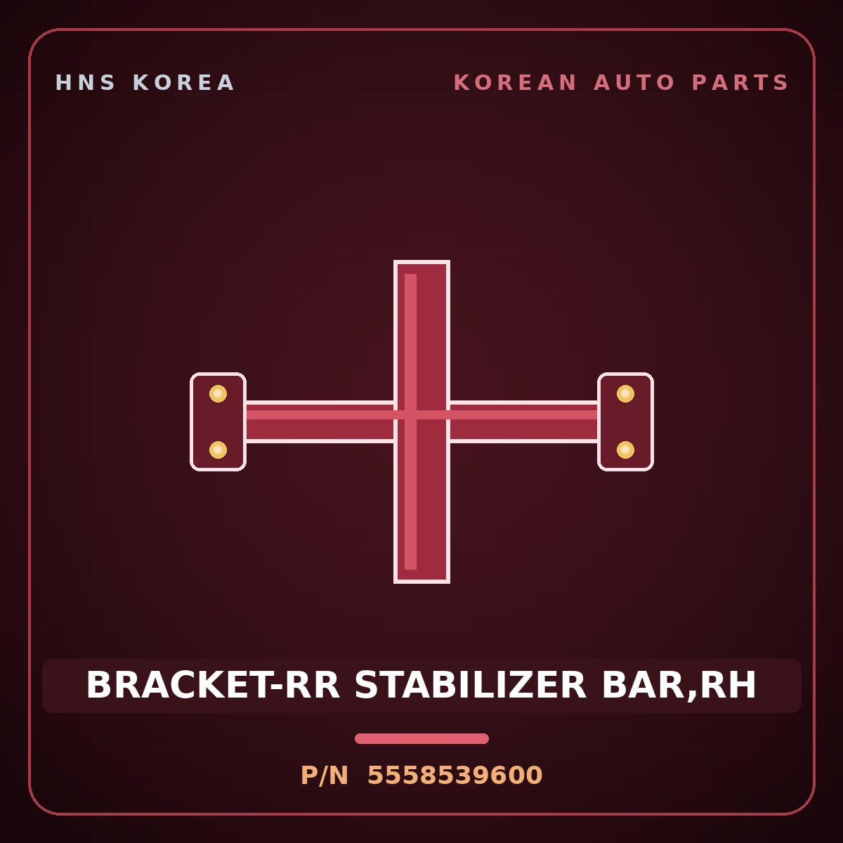 Genuine Mobis BRACKET-RR STABILIZER BAR,RH 5558539600 for Grandeur 1999 HNS Parts Korea