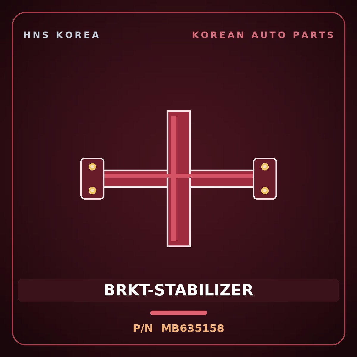 Genuine Mobis BRKT-STABILIZER MB635158 for Galloper 1998 HNS Parts Korea
