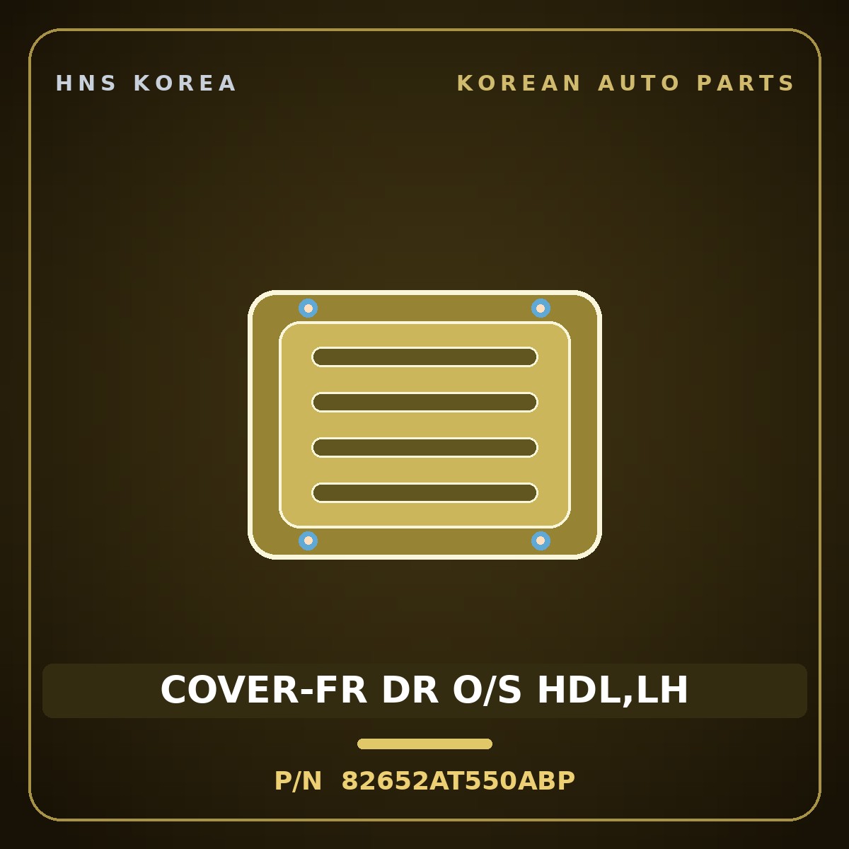 Genuine Mobis COVER-FR DR O/S HDL,LH 82652AT550ABP for Niro 2025 HNS Parts Korea