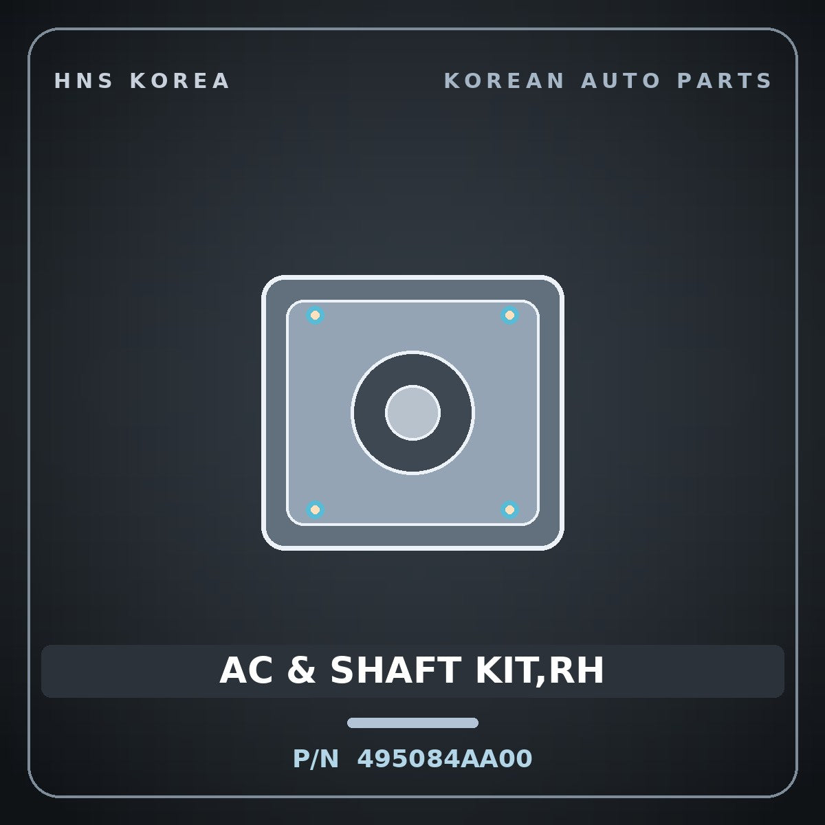 Genuine Mobis AC & SHAFT KIT,RH 495084AA00 for Grand Starex 1997 HNS Parts Korea