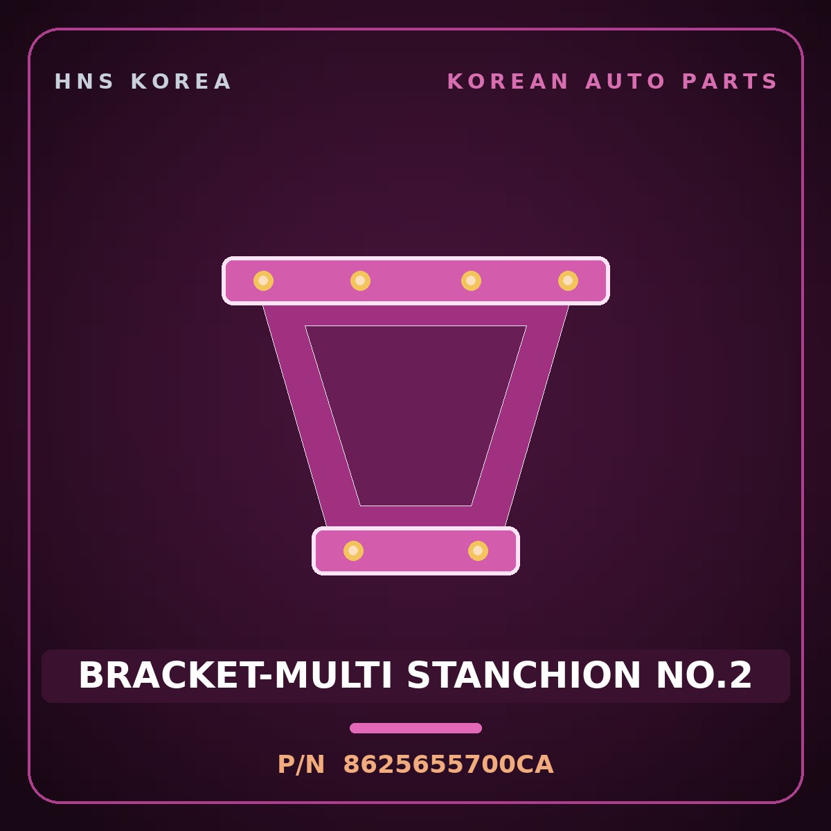 Genuine Mobis BRACKET-MULTI STANCHION NO.2 8625655700CA for Aero City 2006 HNS Parts Korea