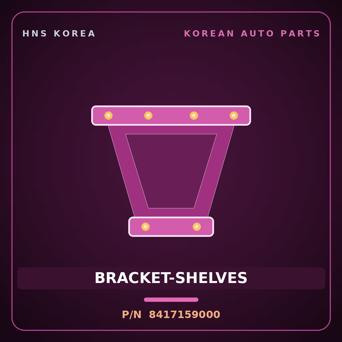 Genuine Mobis BRACKET-SHELVES 8417159000 for Solati 2014 HNS Parts Korea