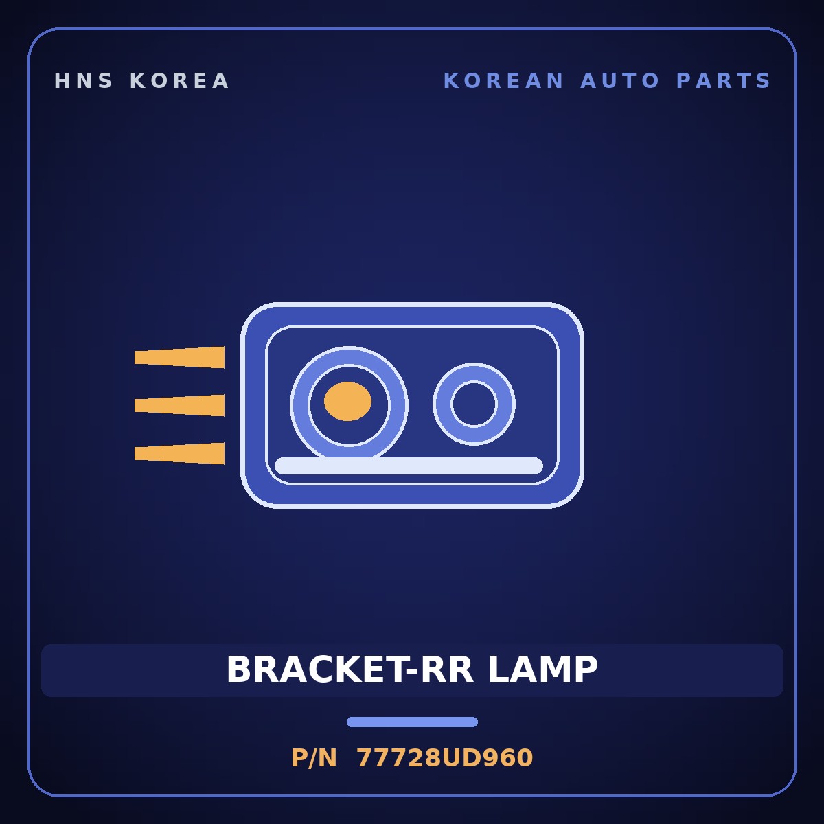 Genuine Mobis BRACKET-RR LAMP 77728UD960 for Trago 2006 HNS Parts Korea