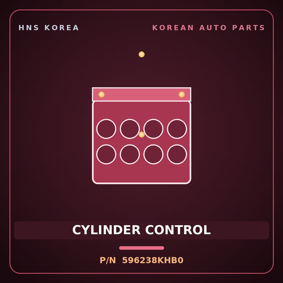 Genuine Mobis CYLINDER CONTROL 596238KHB0 for Aero City 2008 HNS Parts Korea