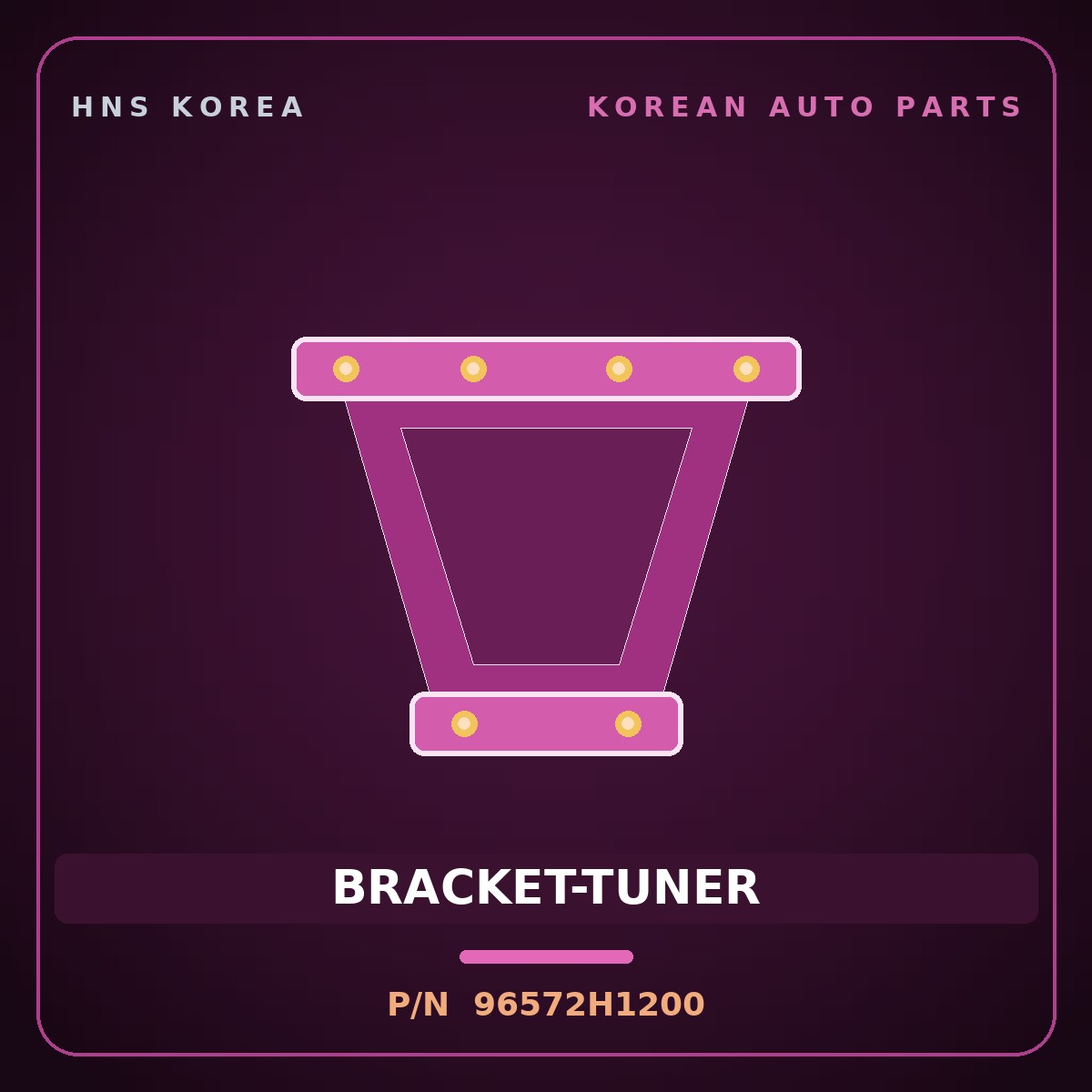 Genuine Mobis BRACKET-TUNER 96572H1200 for Terracan 2000 HNS Parts Korea