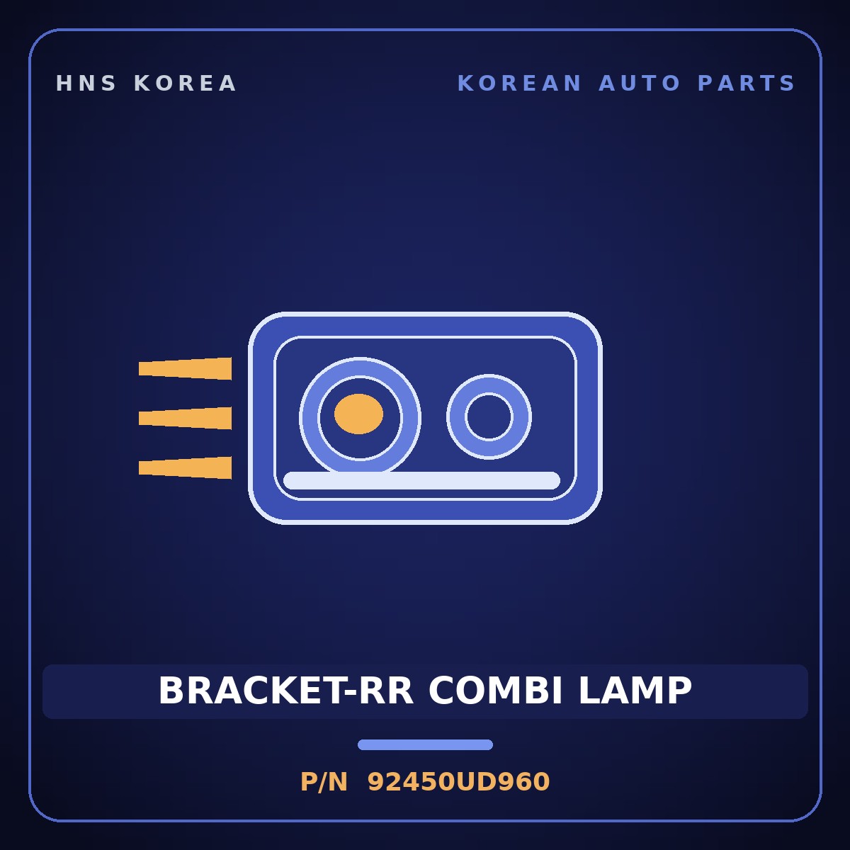 Genuine Mobis BRACKET-RR COMBI LAMP 92450UD960 for Trago 2006 HNS Parts Korea