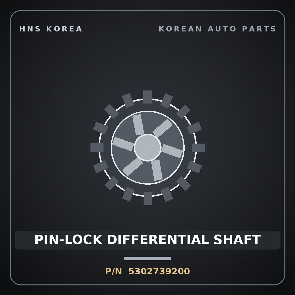 Genuine Mobis PIN-LOCK DIFFERENTIAL SHAFT 5302739200 for Sorento 2009 HNS Parts Korea