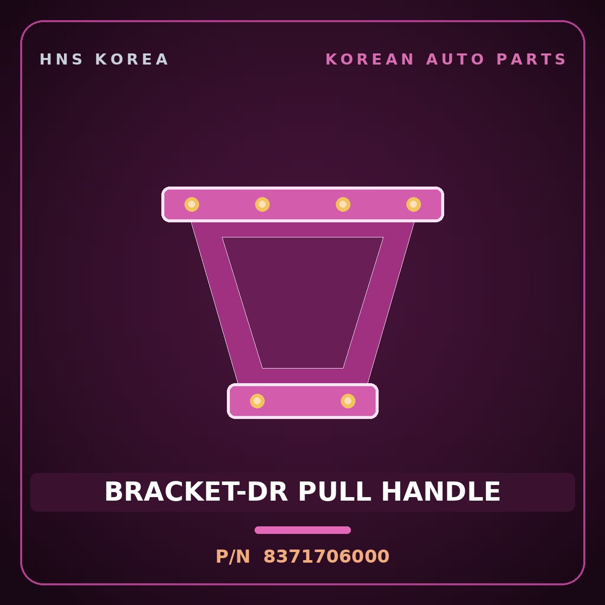 Genuine Mobis BRACKET-DR PULL HANDLE 8371706000 for Atos 1998 HNS Parts Korea