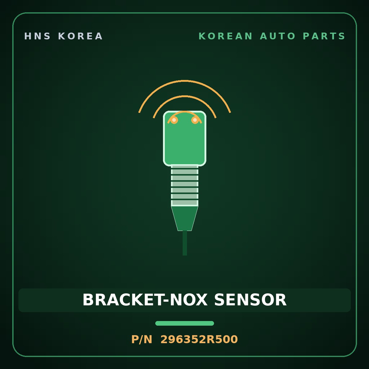 Genuine Mobis BRACKET-NOX SENSOR 296352R500 for G80 2020 HNS Parts Korea