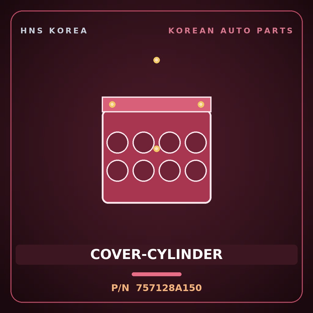 Genuine Mobis COVER-CYLINDER 757128A150 for Aero Queen 2000 HNS Parts Korea