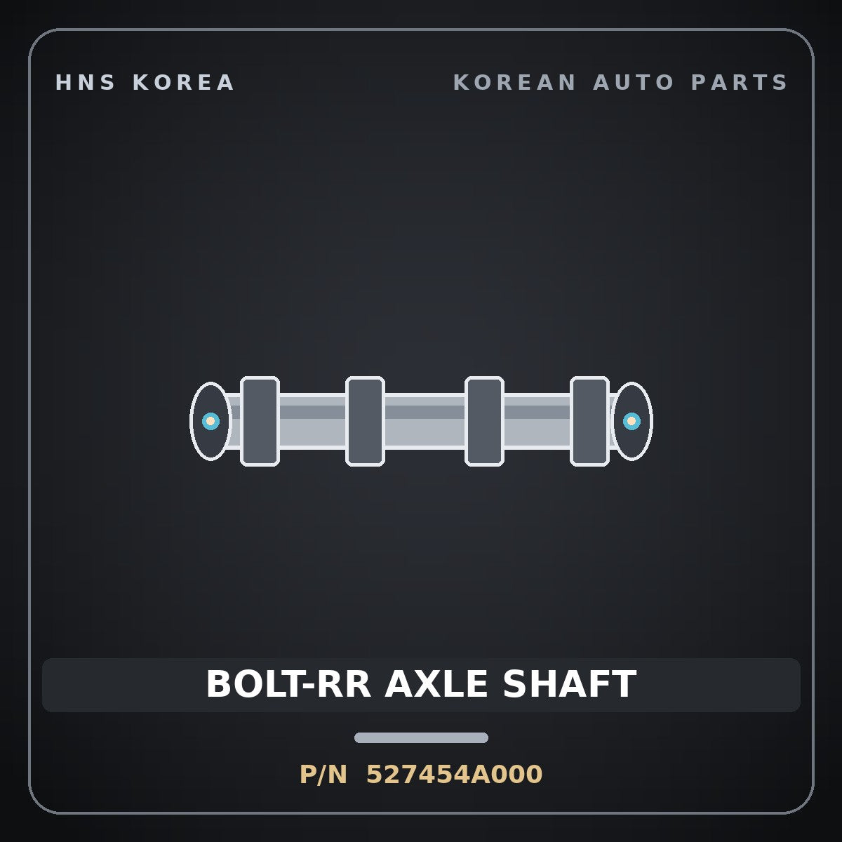 Genuine Mobis BOLT-RR AXLE SHAFT 527454A000 for Grand Starex 1997 HNS Parts Korea