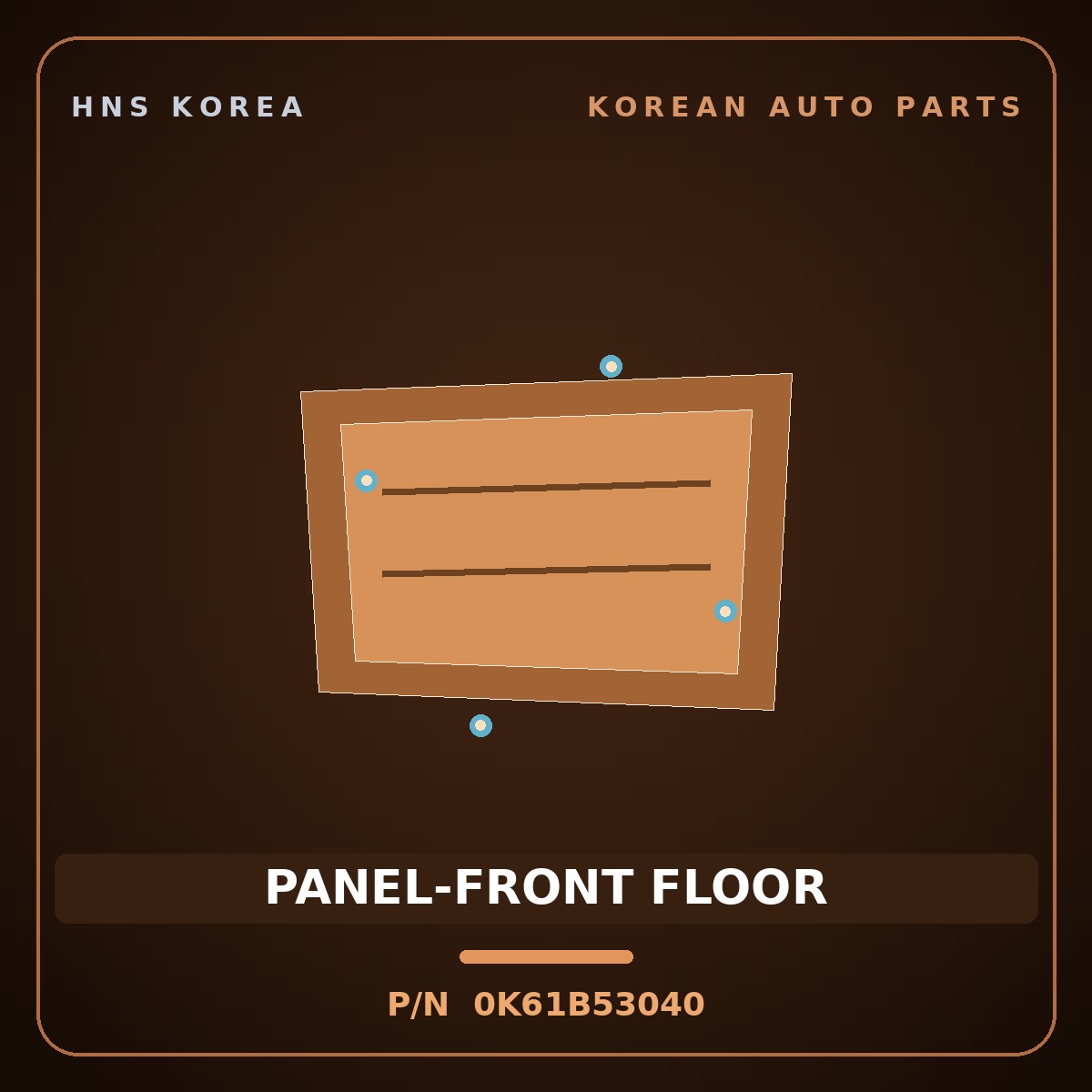 Genuine Mobis PANEL-FRONT FLOOR 0K61B53040 for Bongo 1997 HNS Parts Korea