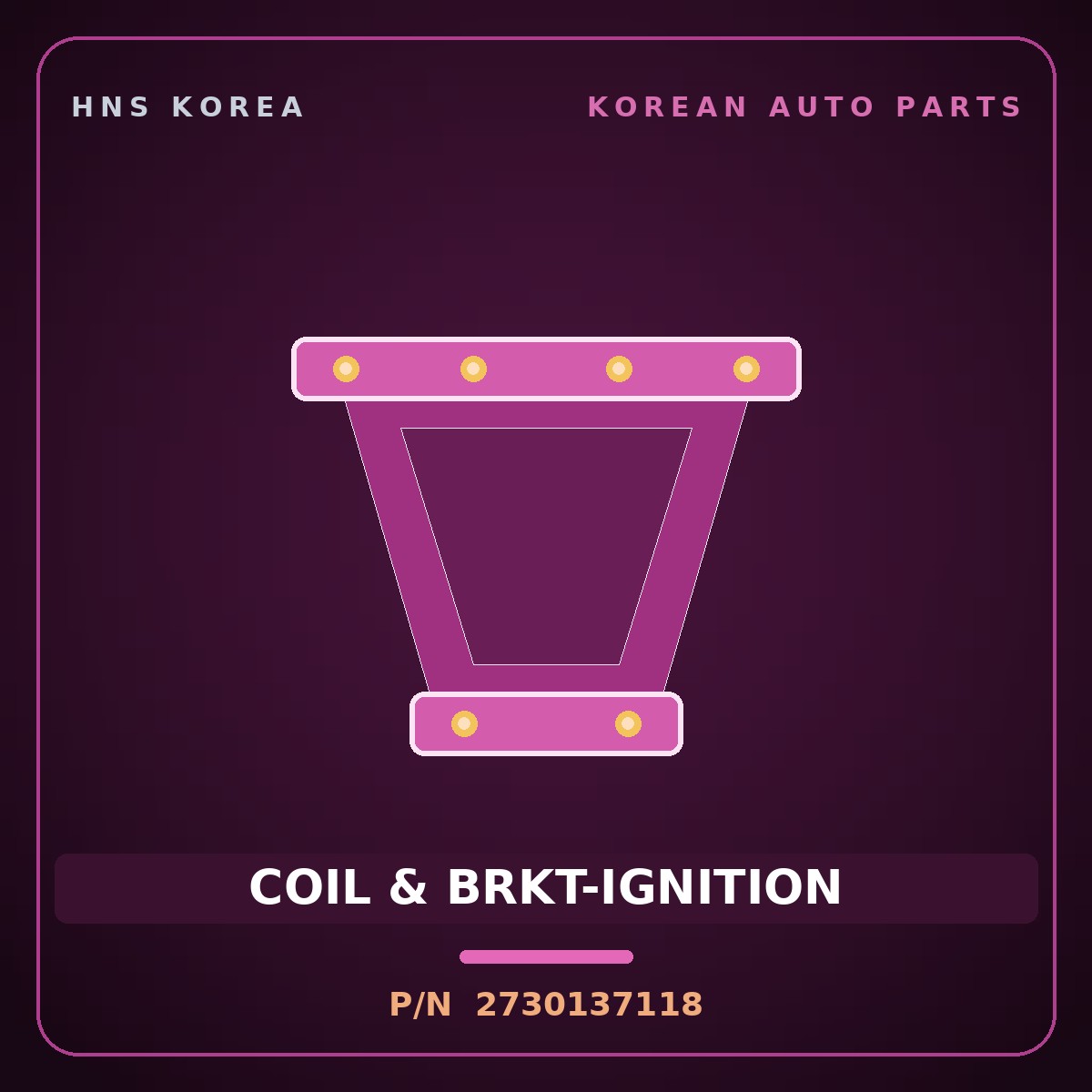 Genuine Mobis COIL & BRKT-IGNITION 2730137118 for Tuscani 2006 HNS Parts Korea