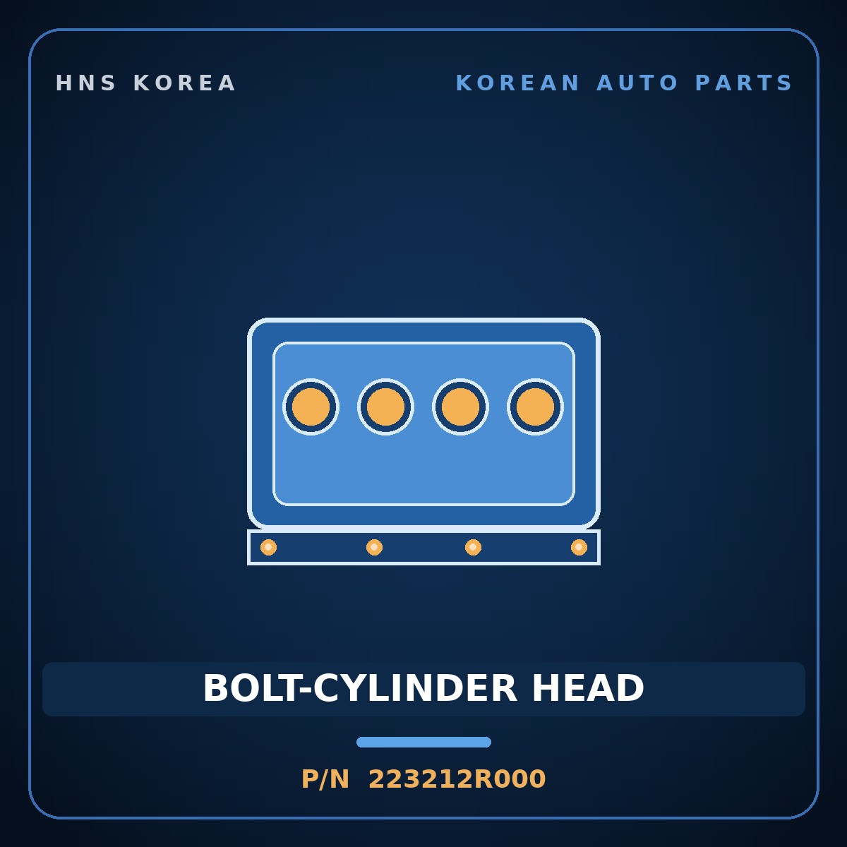 Genuine Mobis BOLT-CYLINDER HEAD 223212R000 for G80 2020 HNS Parts Korea