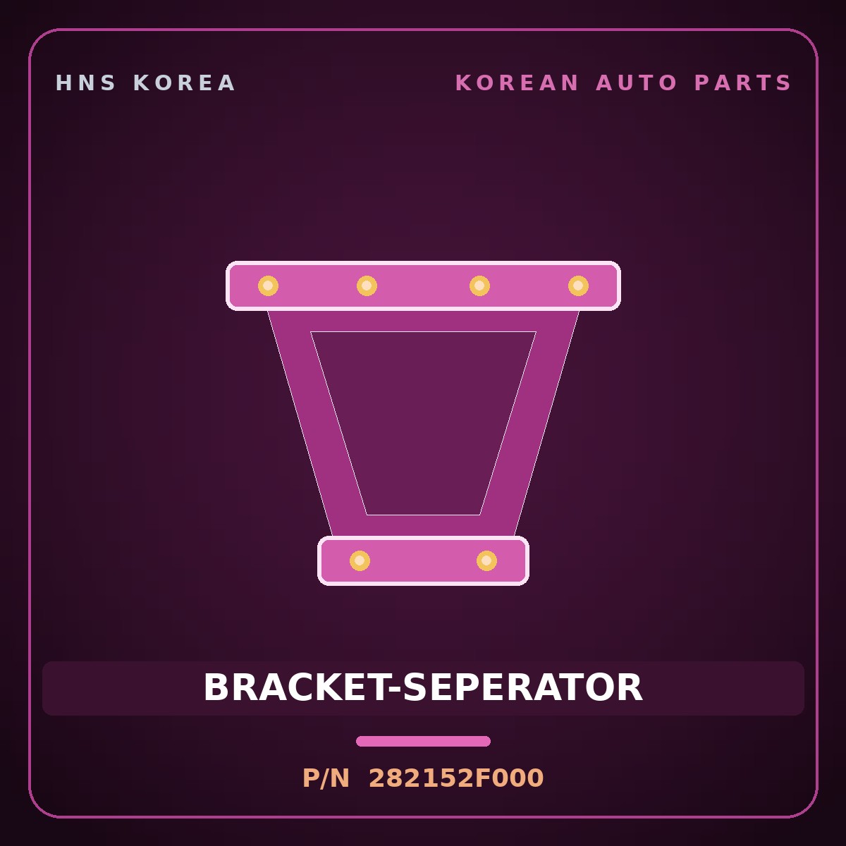 Genuine Mobis BRACKET-SEPERATOR 282152F000 for Tuscani 2006 HNS Parts Korea