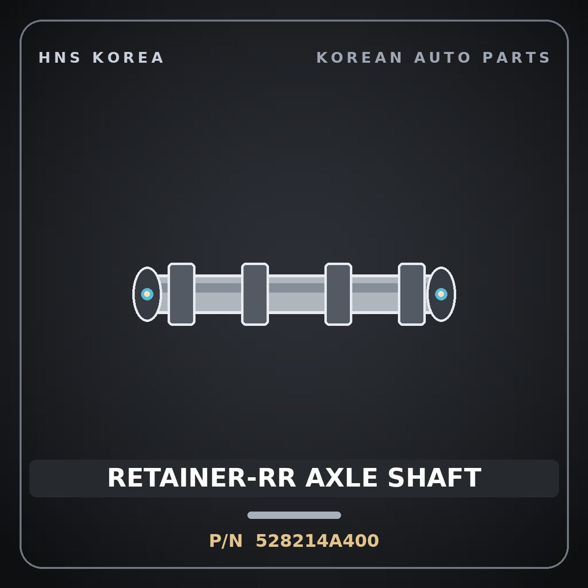 Genuine Mobis RETAINER-RR AXLE SHAFT 528214A400 for Starex 2006 HNS Parts Korea