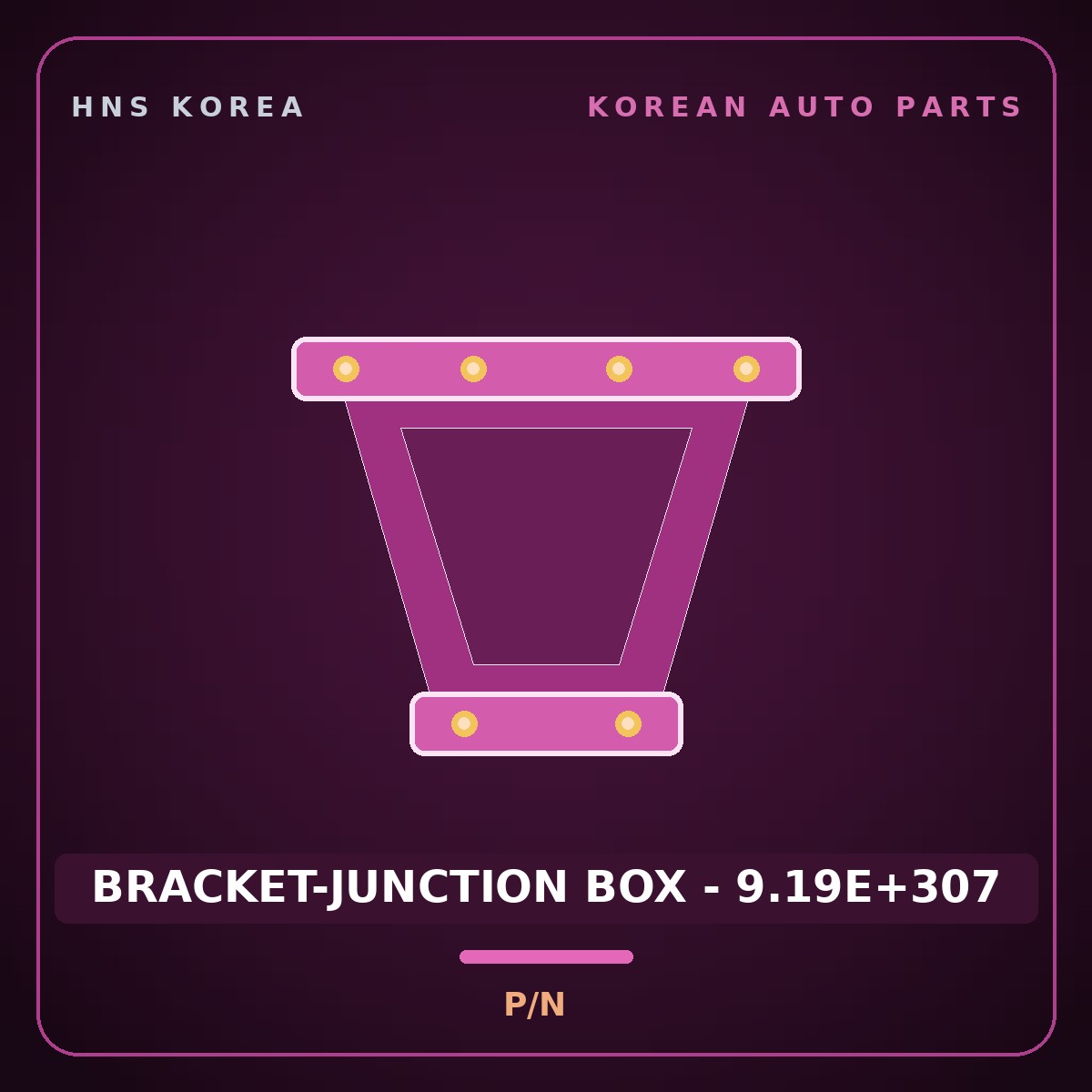 Genuine Mobis BRACKET-JUNCTION BOX - 9.19E+307  for Universe 2019 HNS Parts Korea