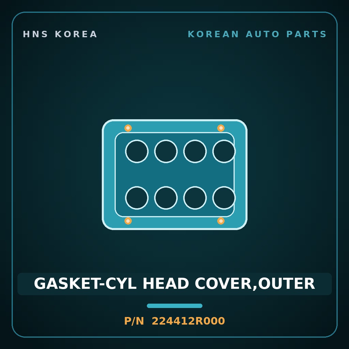 Genuine Mobis GASKET-CYL HEAD COVER,OUTER 224412R000 for G80 2020 HNS Parts Korea