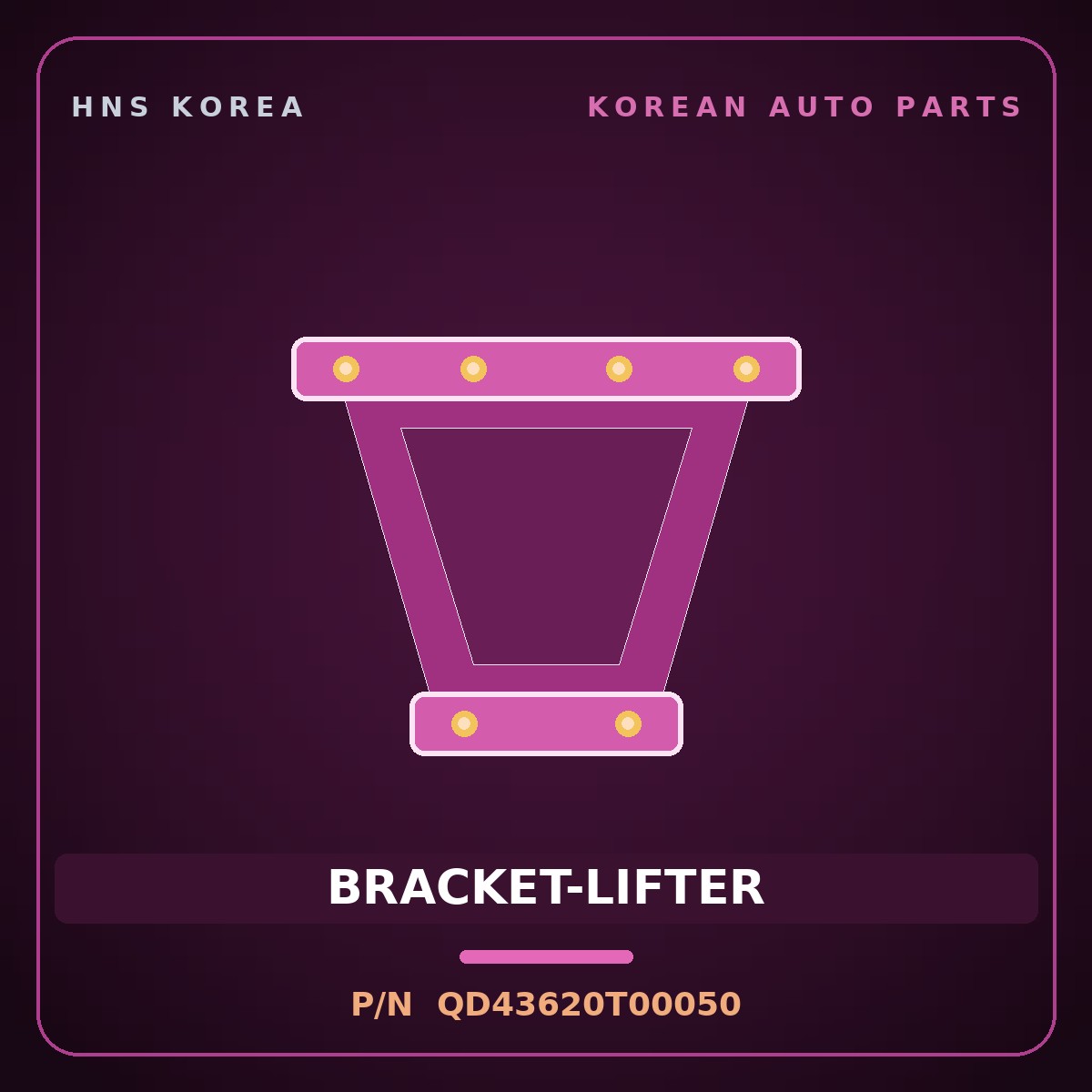 Genuine Mobis BRACKET-LIFTER QD43620T00050 for County 2015 HNS Parts Korea