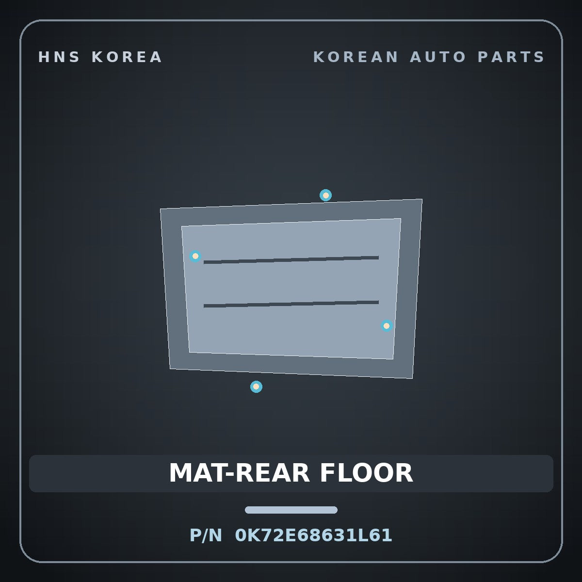 Genuine Mobis MAT-REAR FLOOR 0K72E68631L61 for Bongo 1996 HNS Parts Korea