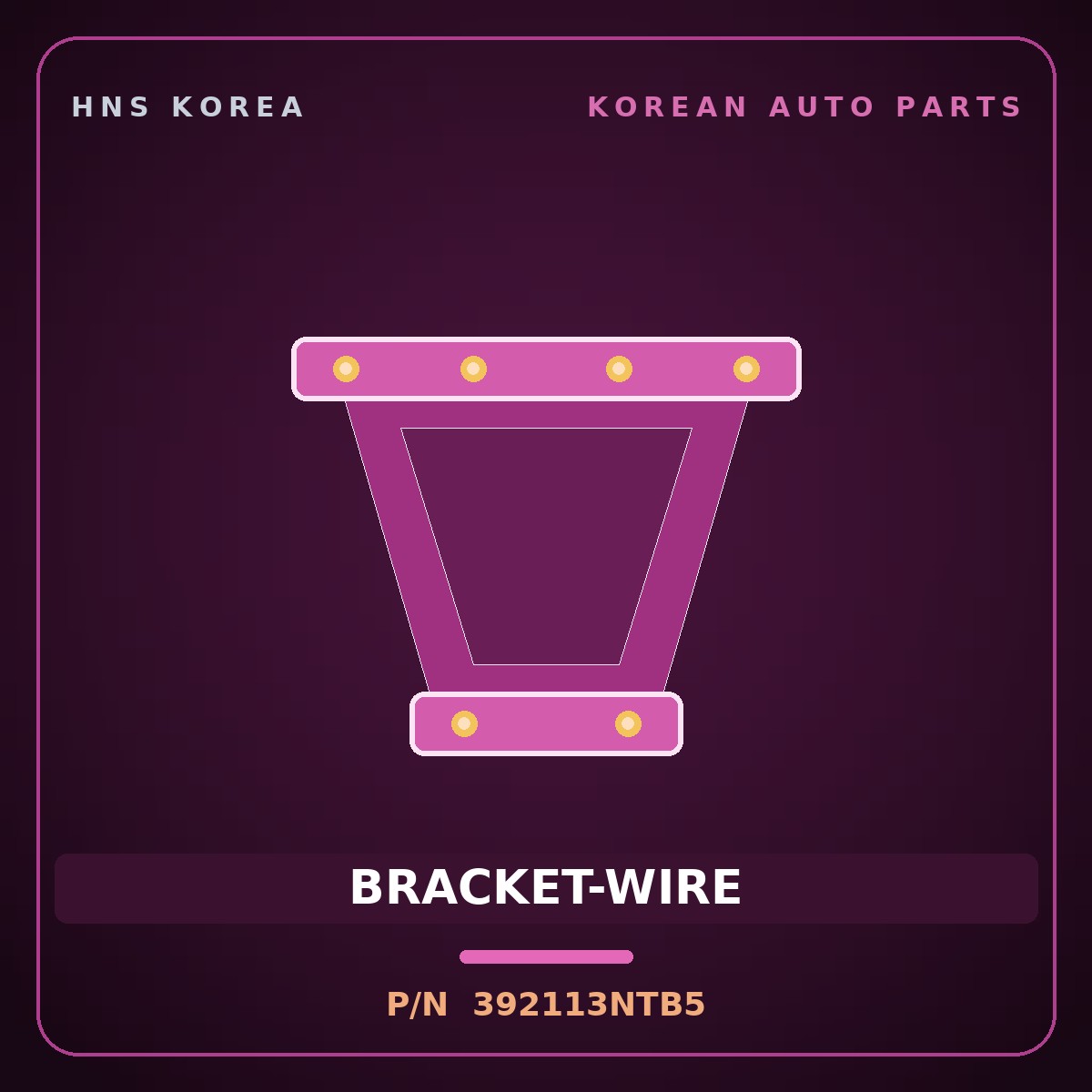 Genuine Mobis BRACKET-WIRE 392113NTB5 for G80 2020 HNS Parts Korea