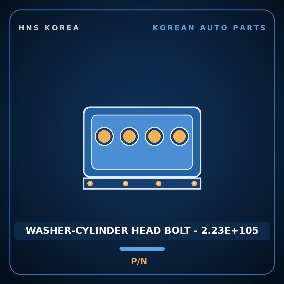 Genuine Mobis WASHER-CYLINDER HEAD BOLT - 2.23E+105  for Elantra 2006 HNS Parts Korea
