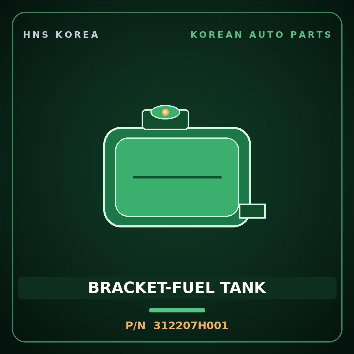 Genuine Mobis BRACKET-FUEL TANK 312207H001 for 11-Ton Truck 1998 HNS Parts Korea