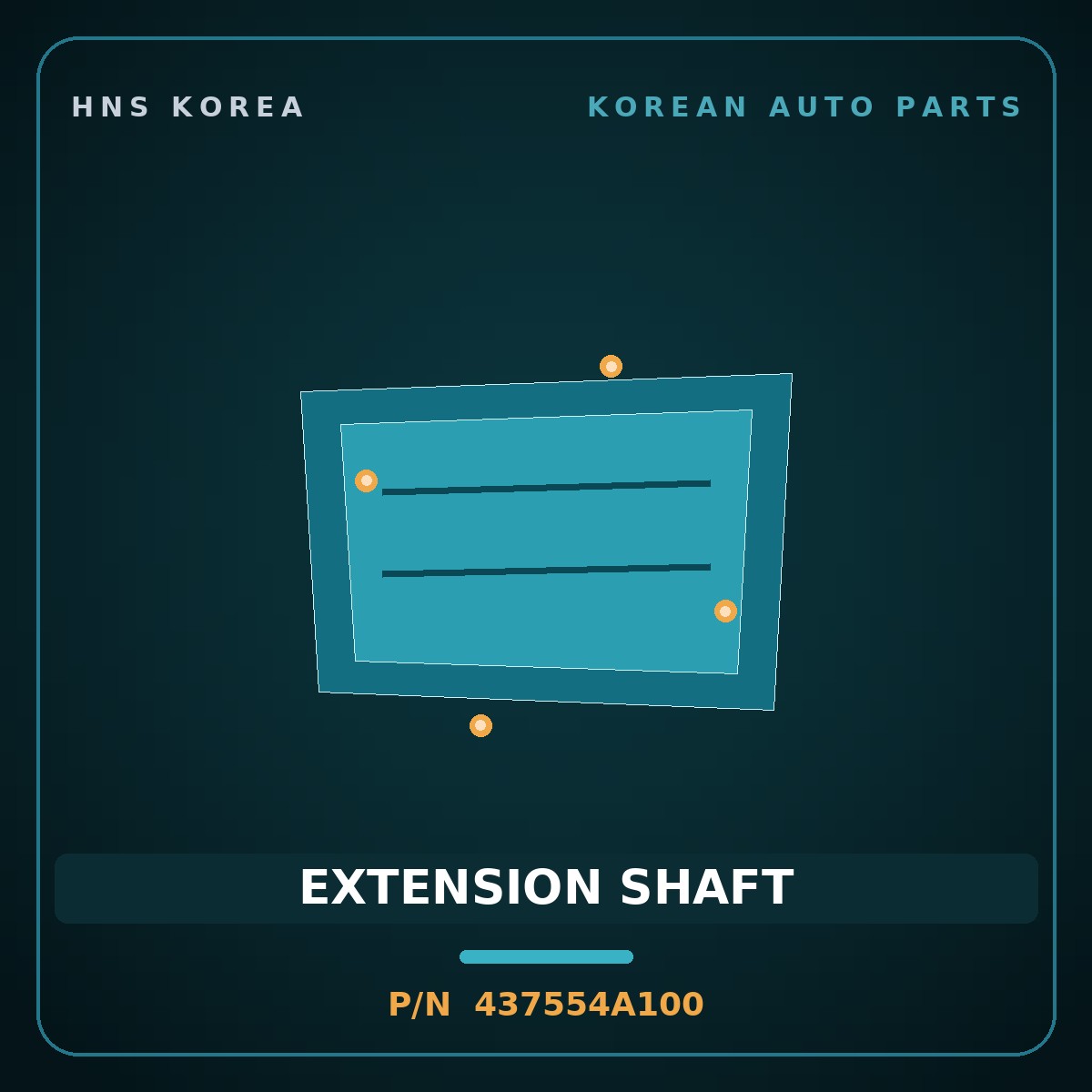 Genuine Mobis EXTENSION SHAFT 437554A100 for Grand Starex 1997 HNS Parts Korea