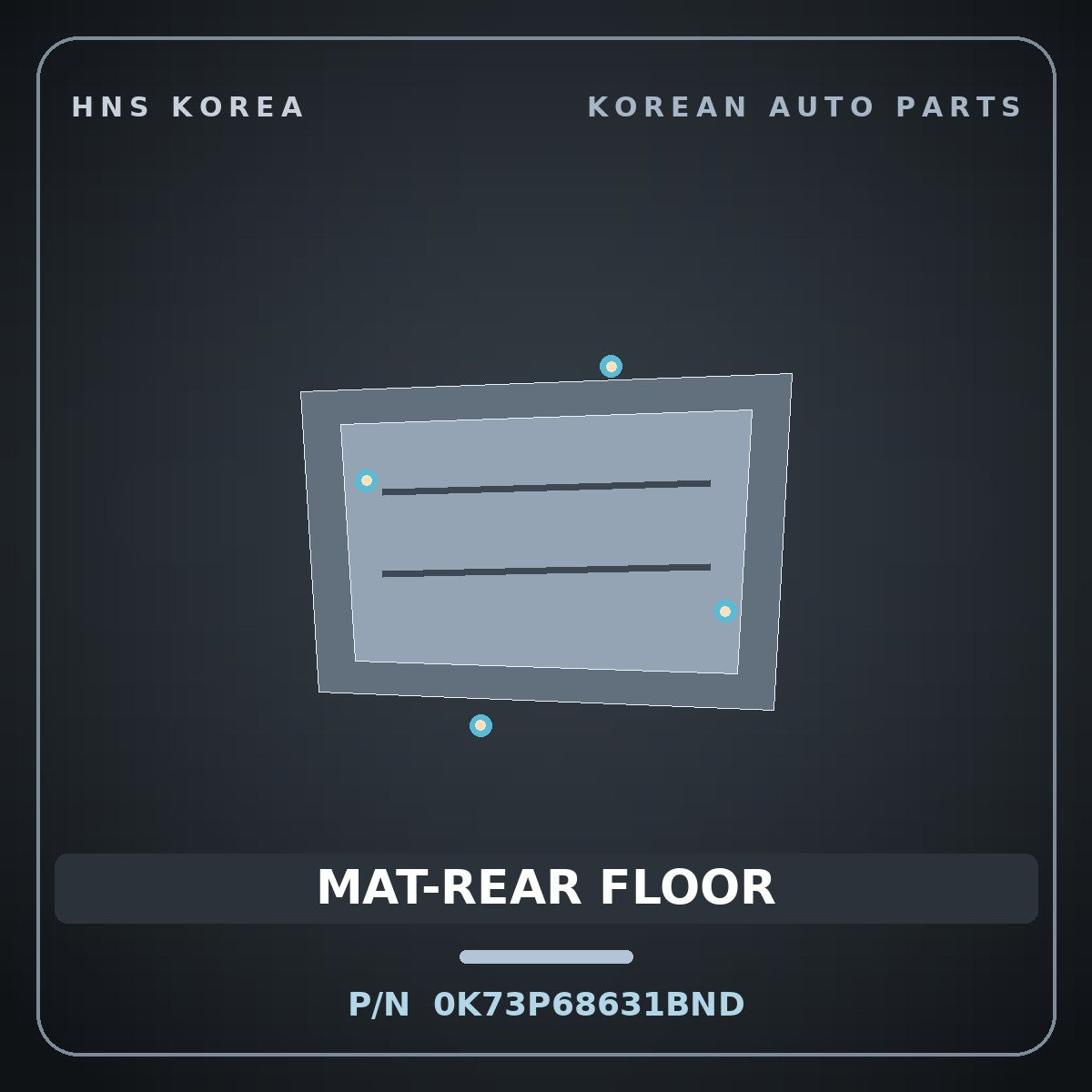 Genuine Mobis MAT-REAR FLOOR 0K73P68631BND for Bongo 1996 HNS Parts Korea