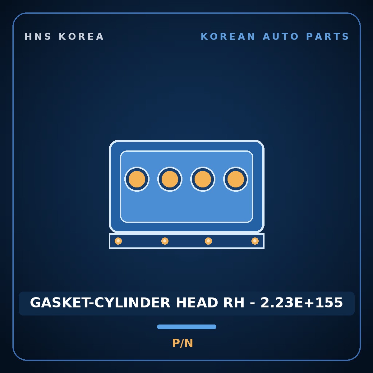 Genuine Mobis GASKET-CYLINDER HEAD RH - 2.23E+155  for Grandeur 2006 HNS Parts Korea